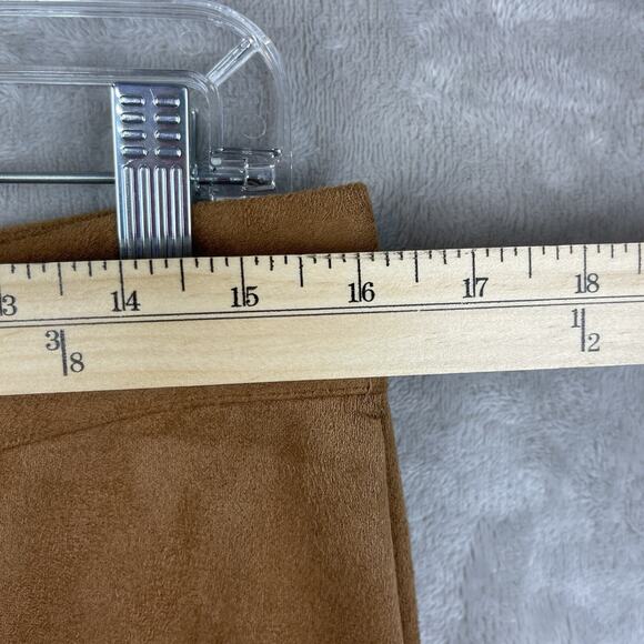 Rockin C Womens Large Tan Suedey Wide Flared Leg Pants 70s Rodeo Cowgril Western - Picture 8 of 14